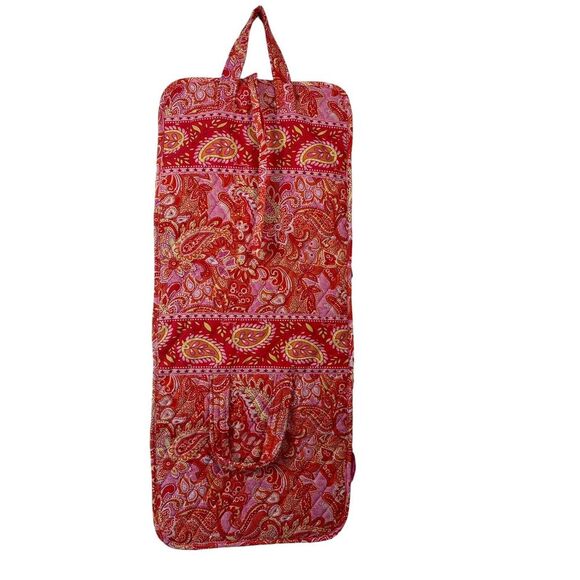 Vera Bradley Cosmetic Toiletries Hanging Travel Organizer Paprika Paisley Pink - Picture 7 of 8